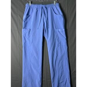 Dickies Scrub Pants Medium Periwinkle Blue Drawstring Cargo Pockets